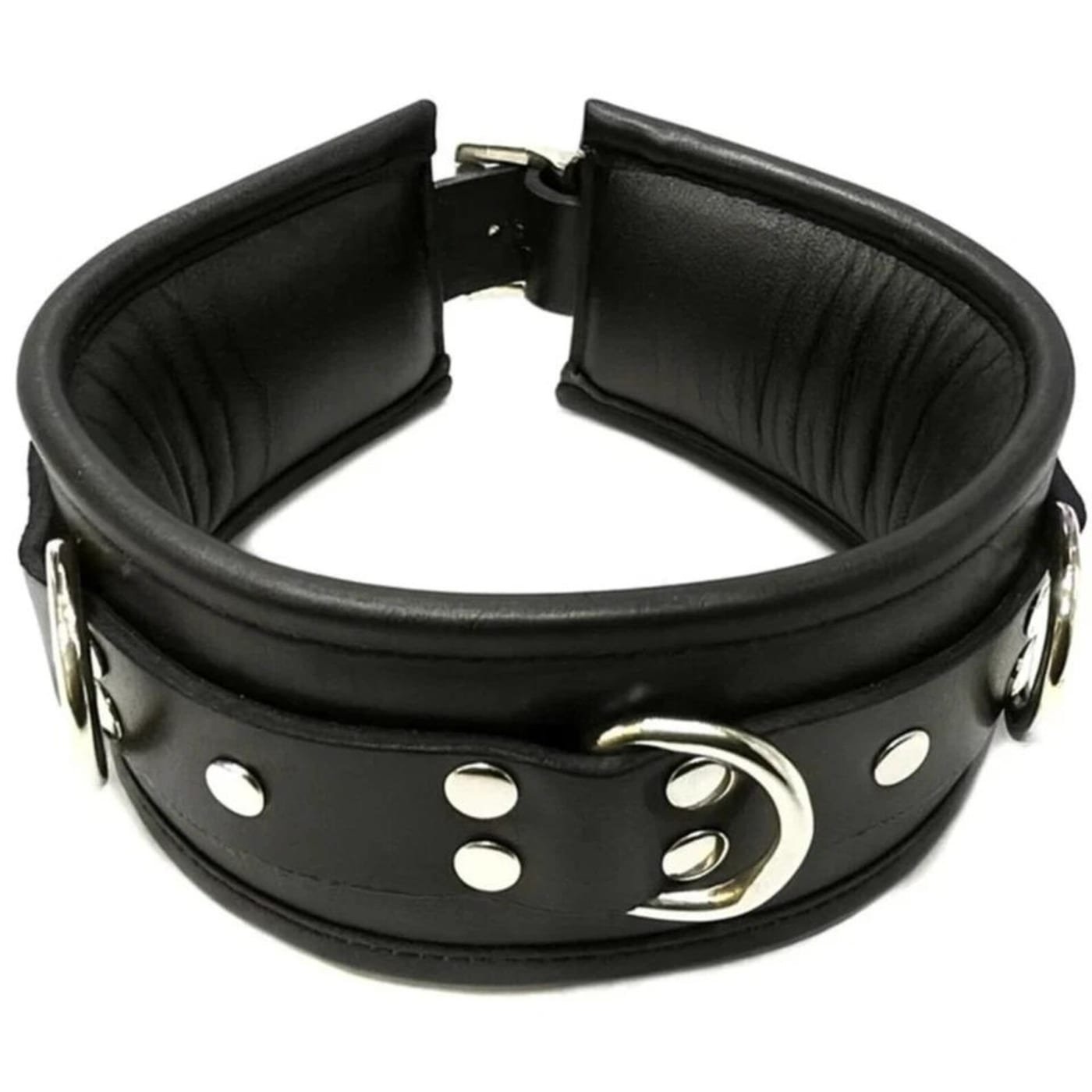 Leather Bondage Neck With Adjustable Strap Adult Choker Restraint