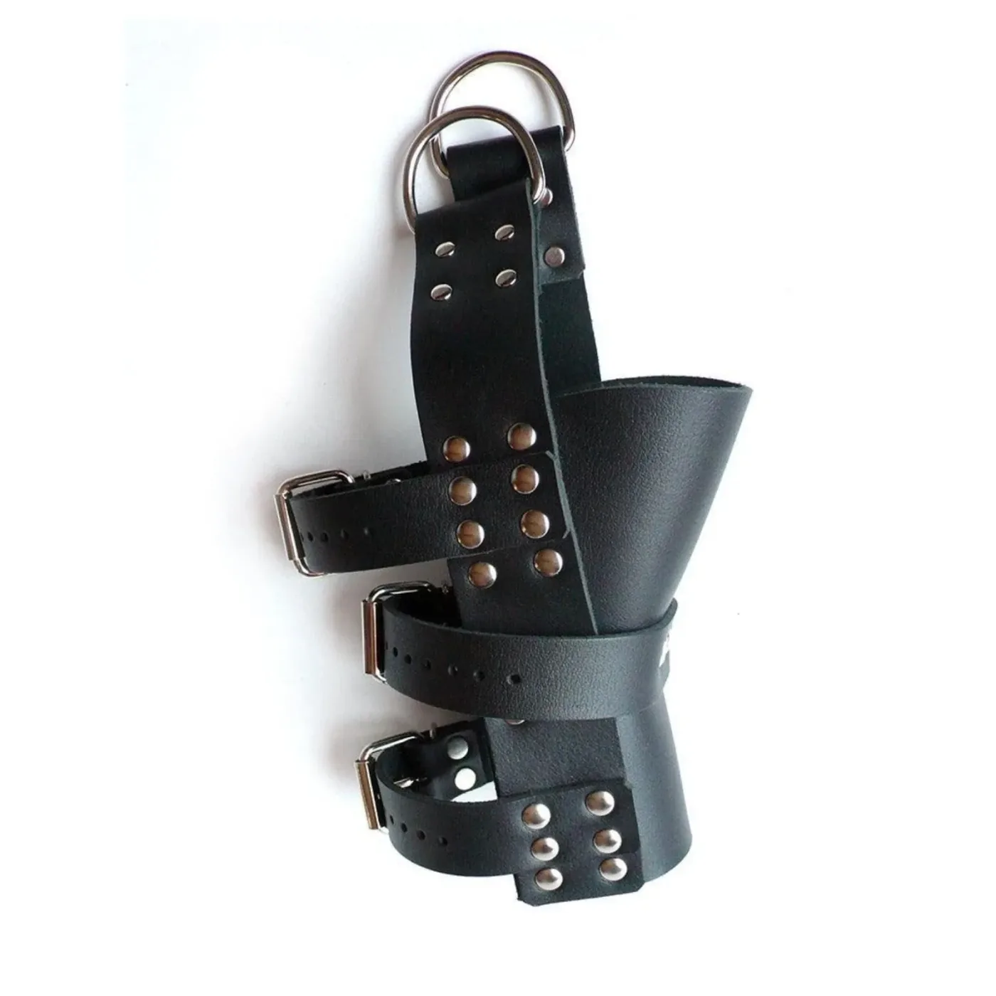 Heavy Duty Real Leather Bondage Ankle Boot Suspension Cuffs BDSM Restraints Set