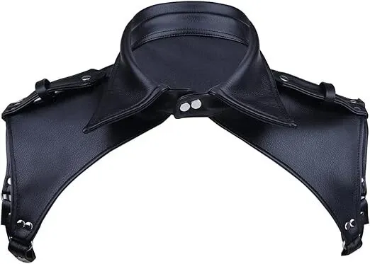 Men's Real Leather Harness Shirt Collar Chest Harness Bluf Fetish Party Clubwear