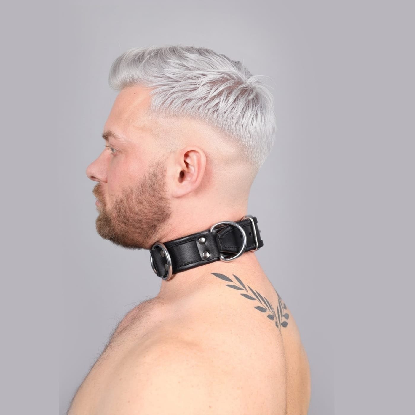 Leather Bondage Collar Strap Neck Choker Necklace Adult Slave BDSM Restraints SM