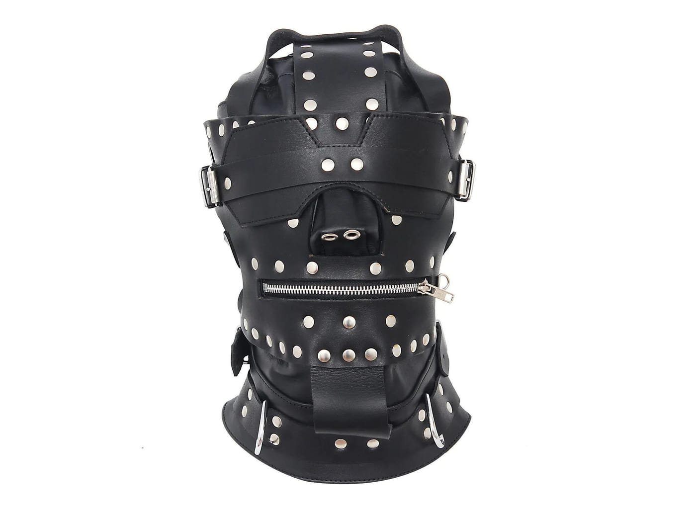 Genuine Leather Gimp Mask, Unisex Sensory Deprivation Hood, Gothic Cosplay Mask, Adult Fetish Hood, BDSM Headgear