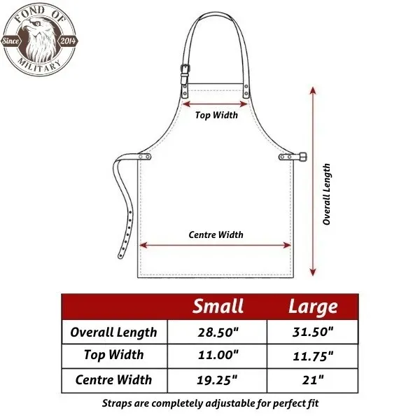 Full Grain Leather Apron Butcher Apron BBQ & Grill Apron Woodwork Apron Gift