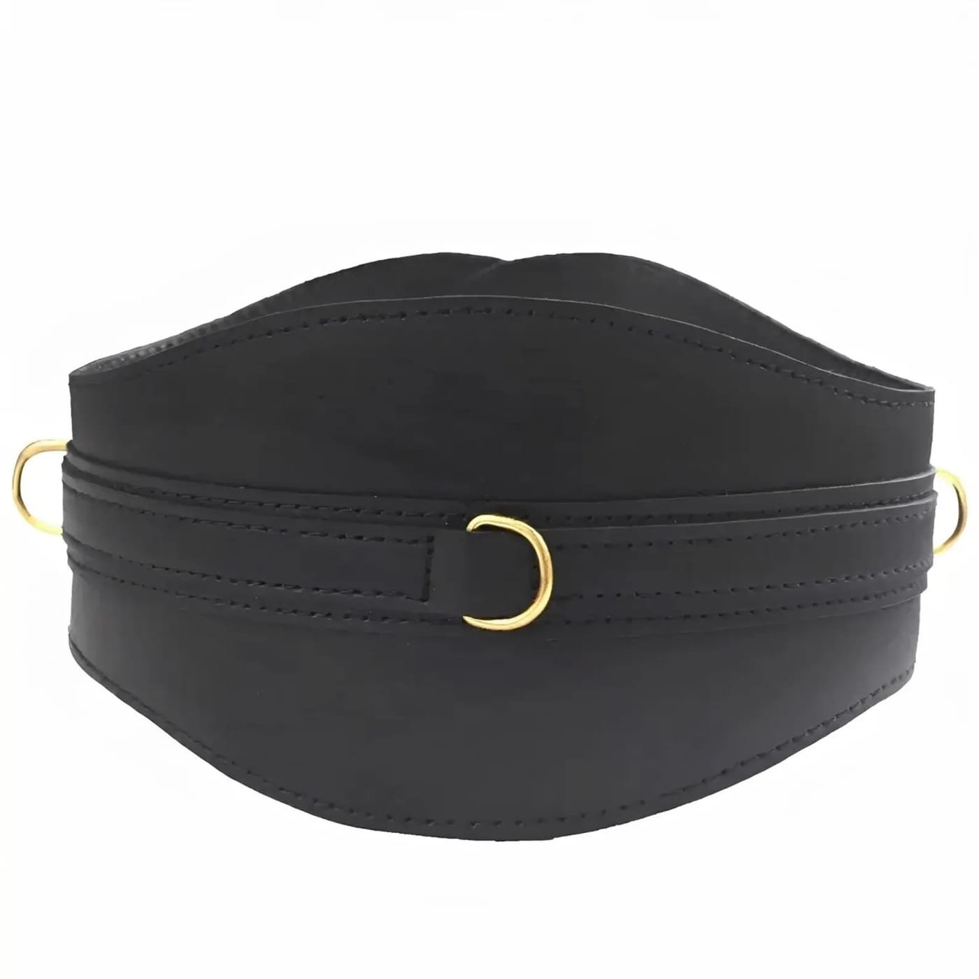 Genuine Cowhide Leather Corset Waist Belt, D-ring Underbust Cincher